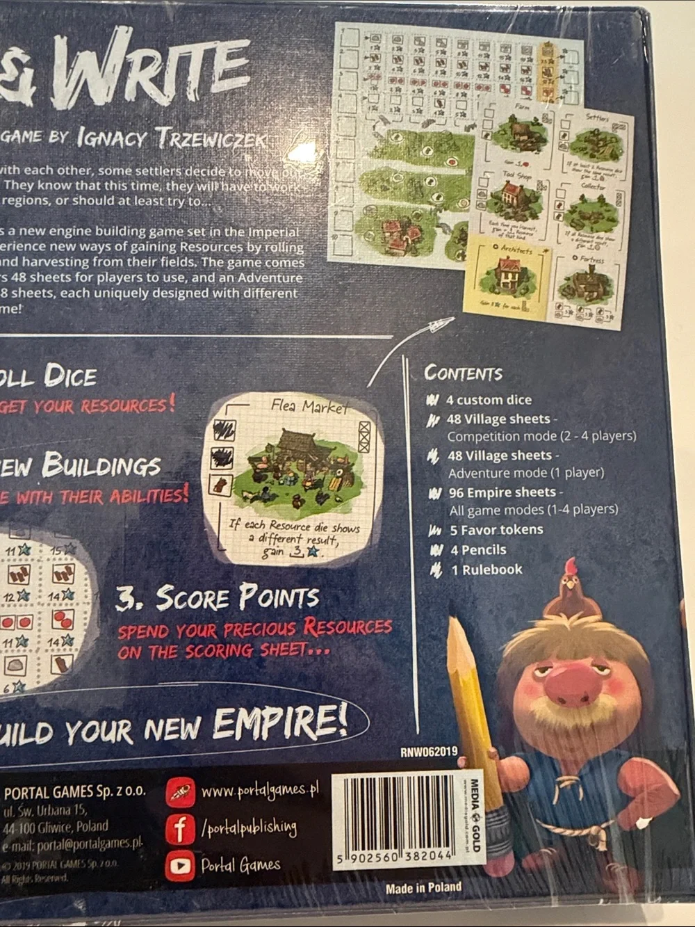 New 2019 Imperial Settlers Roll & Write Board Game 10+ Age